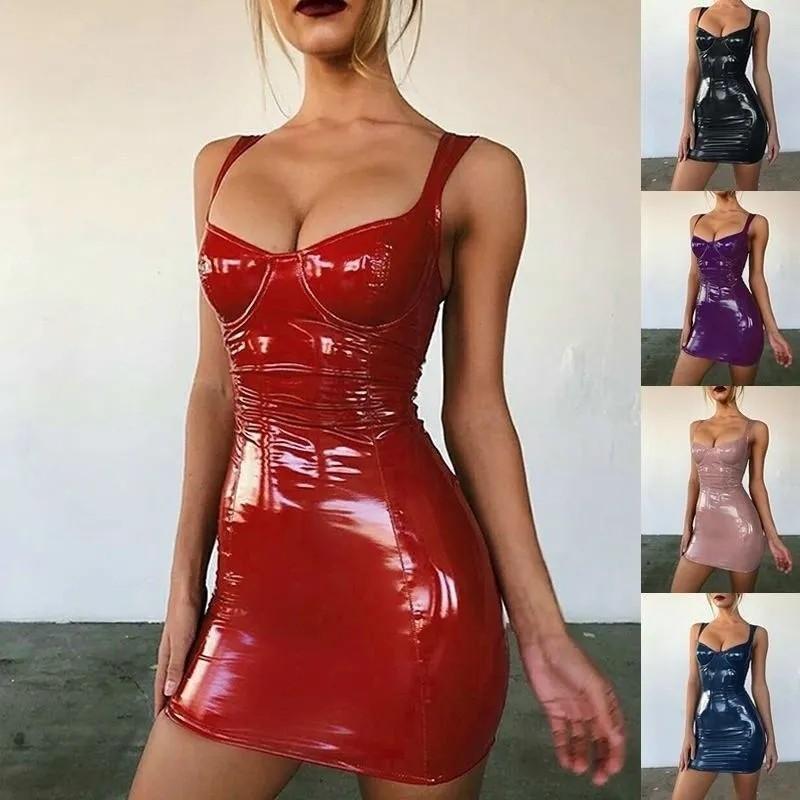 Women's PU Leather Dresses