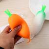 Simulated Carrot Stress Ball Anti-Anxiety Squeeze Toy Soft White Radish Stretchy Simulated Vegetable Fidget Sensory Toy