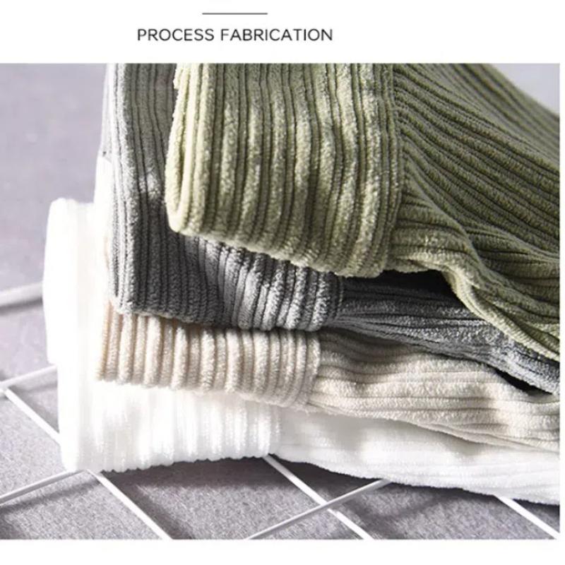 Autumn and Winter Shirts for Men Japanese Style Men Clothing Solid Color Long Sleeve Corduroy Shirt Daily Casual Top Simple