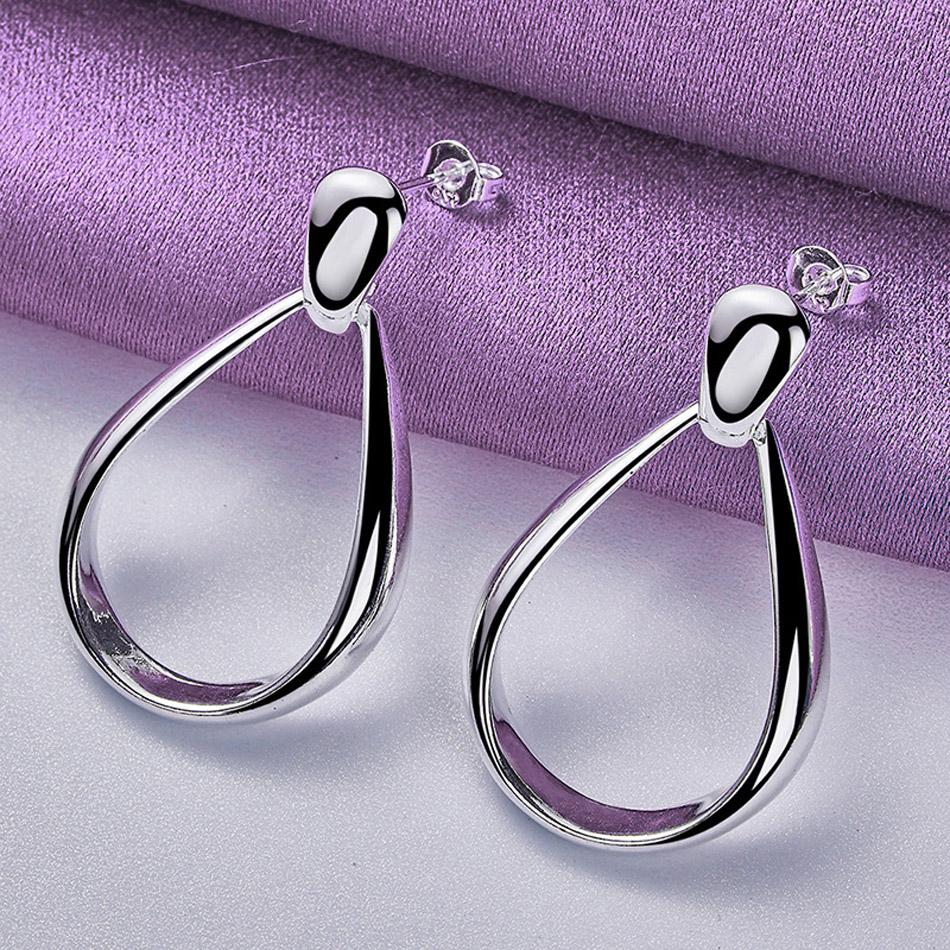 

CHSHINE серьги из стерлингового серебра 925 пробы с каплями воды для женщин, свадебные и помолвочные модные очаровательные ювелирные изделия 3.60*2.20cm 22mm