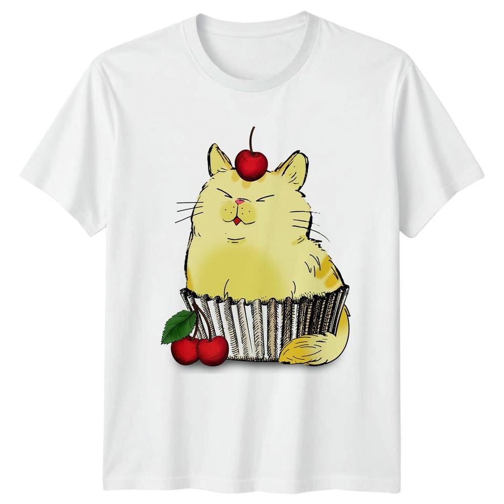Cat In Cupcake Cherry TShirt Cupcake Cat Birthday Gift For Him And Her S