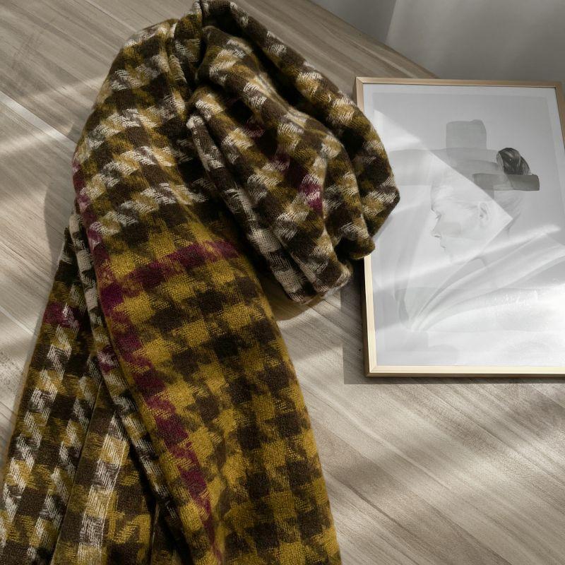 Fashion plaid scarf winter sweet imitation cashmere thousand bird plaid scarf thickened warm shawl gift