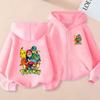 Kids New Zipper Style Long Sleeve Hoodie Cartoon Anime Pretty Girl Charming Coat Girls Boy 3-12 Years Leisure Sweatshirt Clothes