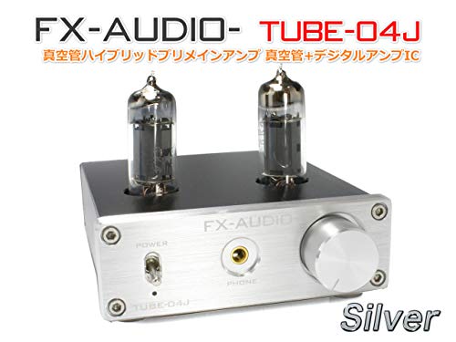 FX-AUDIO-TUBE-04J [Silver] Vacuum Tube Hybrid Integrated Amplifier with Vacuum Tube and Digital Amplifier IC