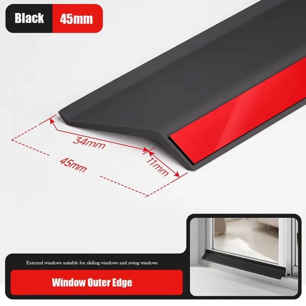 Hoge Kwaliteit 50cm Waterdicht Terugstromend Water Raam Waterblokkerende Bar Afdichtingsfunctie Raamrand Waterdichte Afdichtingsstrip Rubber