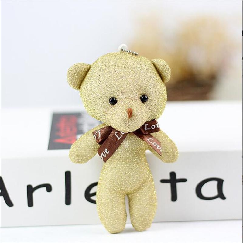 11cm Bear Plush Toys Mini  Soft Stuffed Teddy Bear Dolls Toy Small Gift for Party Wedding Keychain Bag Pendant Teddy Doll