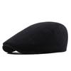 2020 cotton linen beret for men, vintage duckbill cap, artsy young adult forward cap, middle-aged and elderly hat