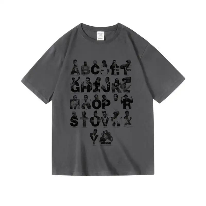 Wu-Tang Clan "Klasické W Logo" Vintage Prané Hip-Hop Oversized Tričko s Krátkým Rukávem