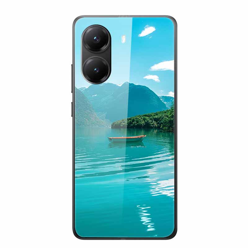 Tempered Glass Case For Xiaomi Poco X7 Pro Case Hard Glass Back Cover Soft TPU Bumper For Redmi Turbo 4 Phone Case X7Pro Turbo4