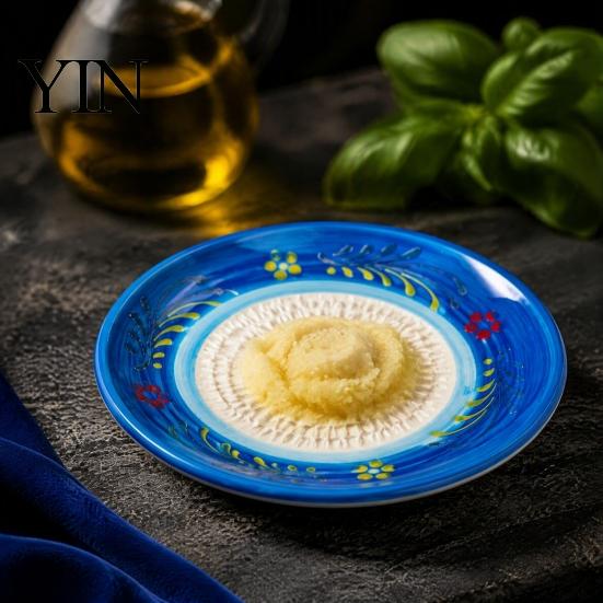 Ceramic Kitchen Gadget Garlic Grater Plate, Manual Grinding Tool for Ginger Spice, Grinder Plate Non-Stick Fruits Vegetables, Multifunctional