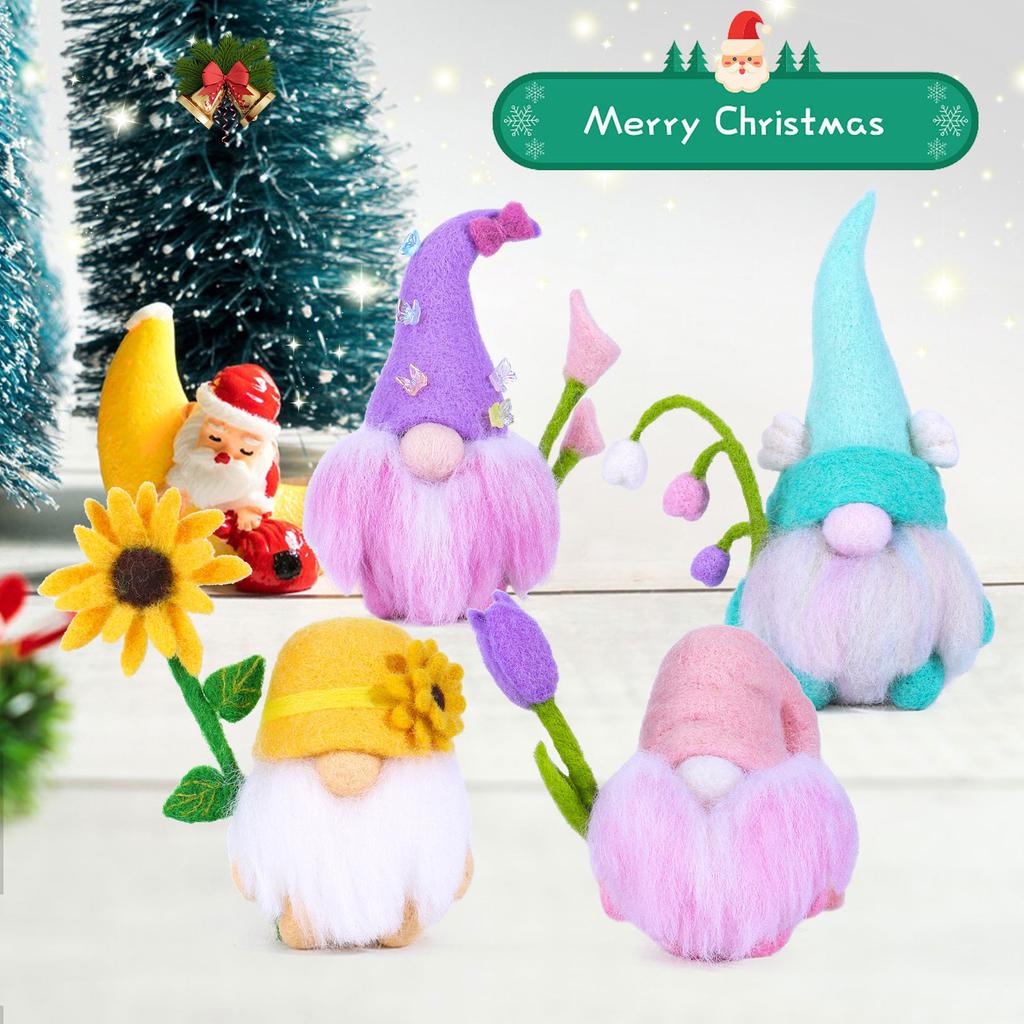 Needle Felt Set Handmade DIY Felting Kits Needle Felt Kits DIY Felts Dolls Set Handcraft Make Tool Needling Felting Kits