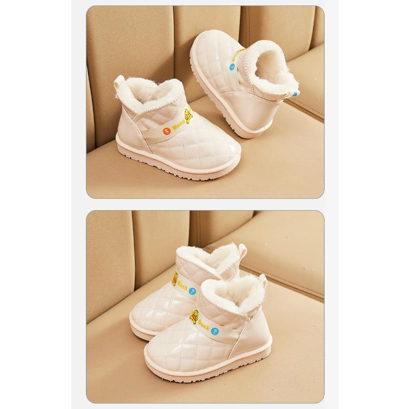 Bottes de neige pour enfants Bottes d'hiver pour filles nouvelles chaussures en coton imperméables et en velours bottes pour enfants chaussures d'hiver pour hommes