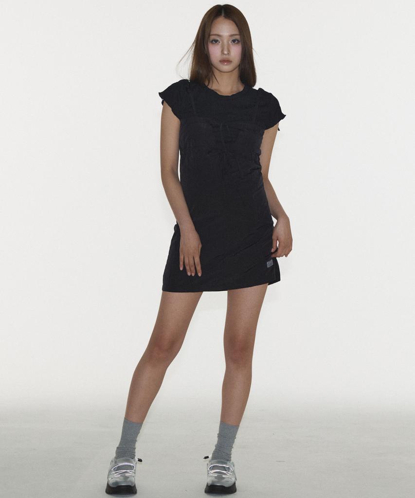 PLASMA SPHERE Barbie Dress In Black (Sleeveless Ribbon Dress)