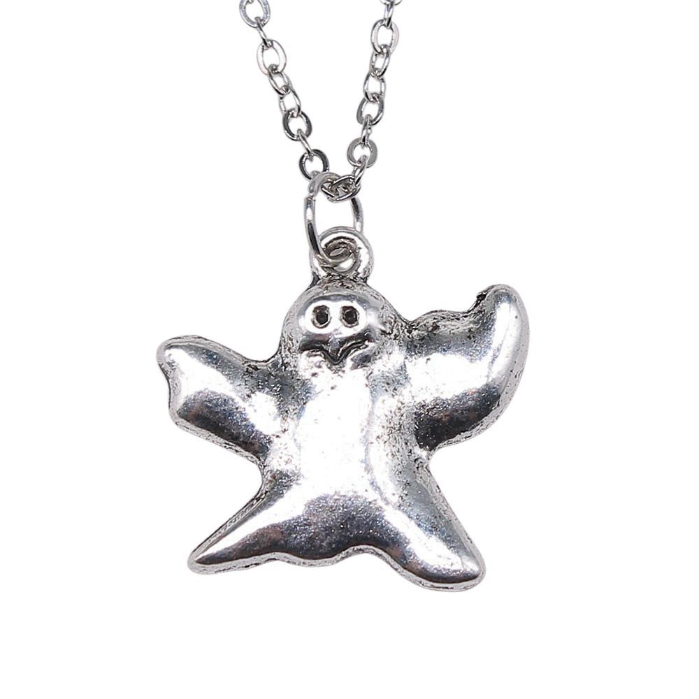 Mask Pendant Necklace Theater Halloween Day Jewelry 40cm Short Chain