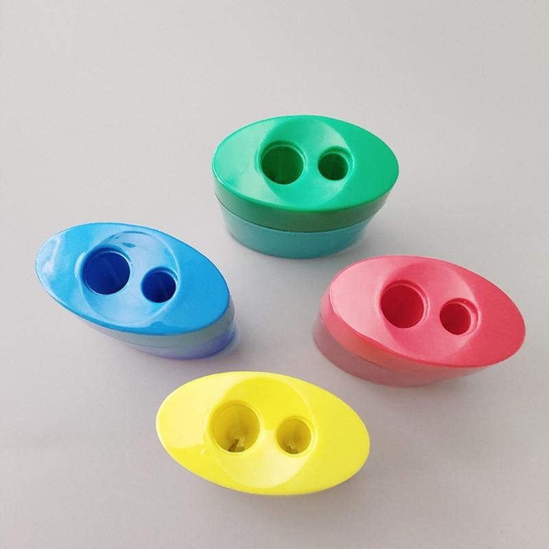 12Pcs Handheld Pencil Sharpeners Double Hole Sharpeners Portable Pencil Sharpening Tool for Student Children Artist