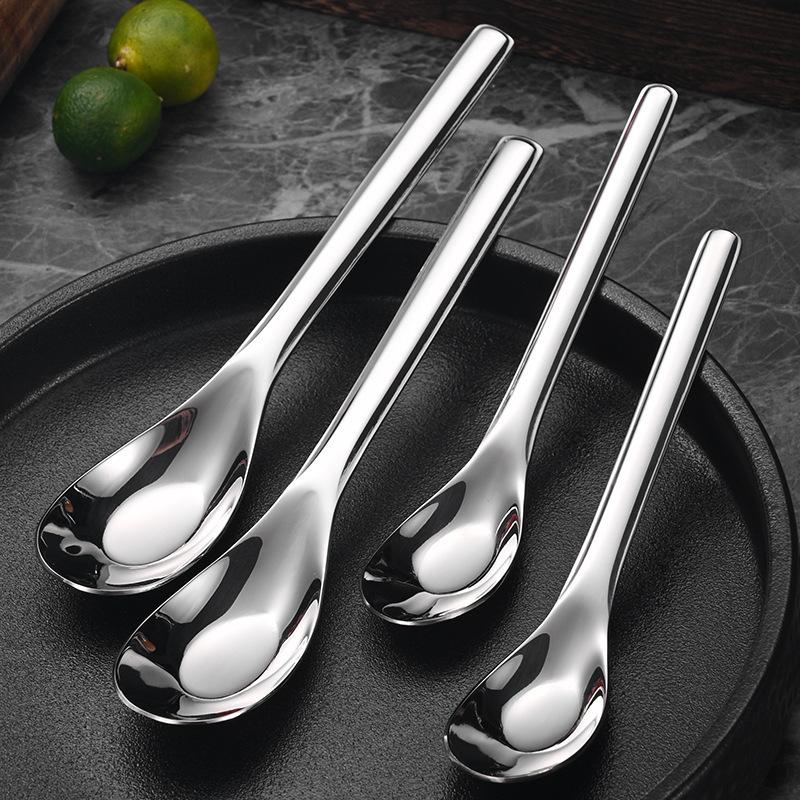 316 Stainless Steel Cute Children's Yuanbao Soup Spoon with Deepened Head and Thickened Handle