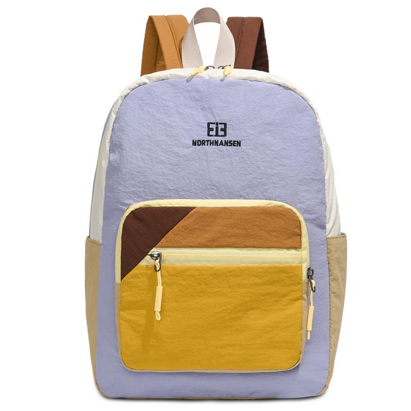 

Contrast Color Backpack Outdoor Student Schoolbag фіолетовий