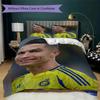 Krystiano Ronaldo Vzor Povlečení Přikrývka Povlak na přikrývku Povlak na polštář Domácí dekorace Dárek k narozeninám (1 * povlak na přikrývku + 2 * povlak na polštář bez výplně)
