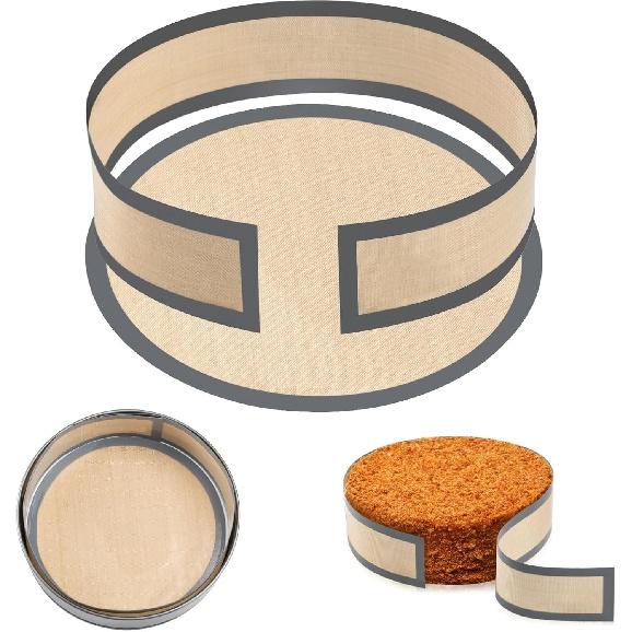 Non Sick Silicone Baking Mat for Springform Pan 9 inch, Prevent cake from Sticking to Bottom and Side, Easy Clean Silicone mat for Cheesecake Pan