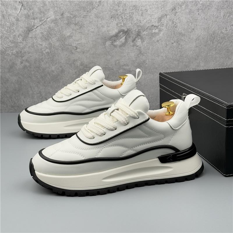 Fashion New Fashion Designer Men's Lace Up Thick Soled All Match Platform Causal Shoes Flats Male Sports Walking Sneakers Zapatos Hombre