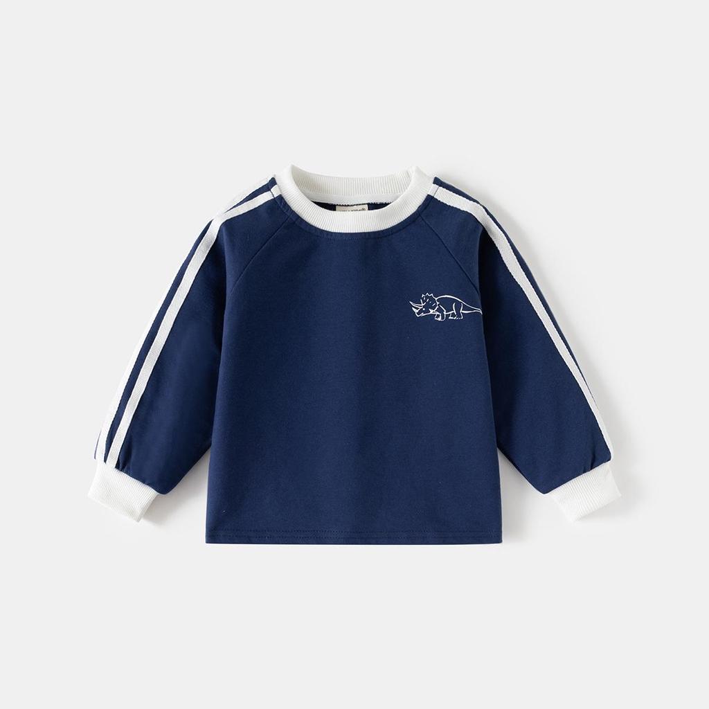 Boys' Dinosaur Long Sleeve T-Shirt - Soft, Casual Spring/Autumn Top