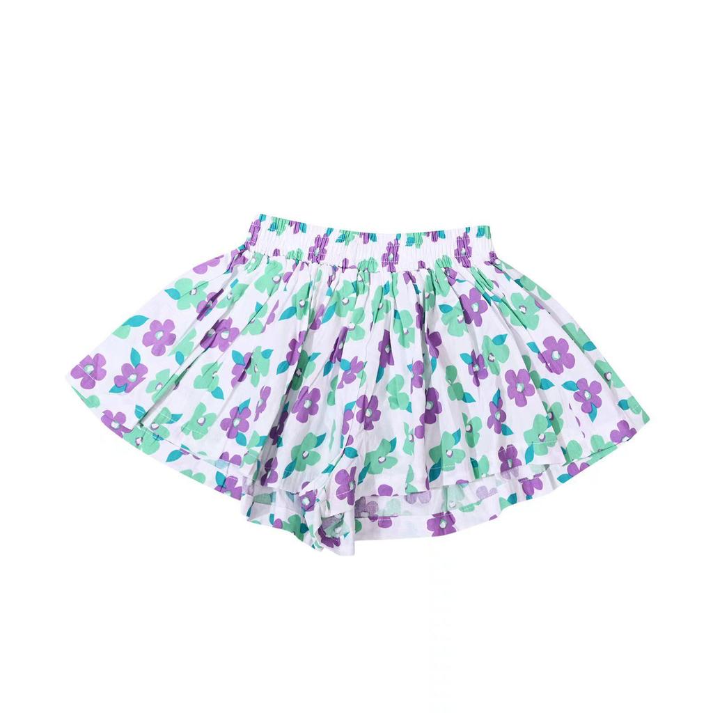 2023 Summer Korean Floral Skirt Shorts for Girls - Sweet Fashionable Kids' Hot Pants