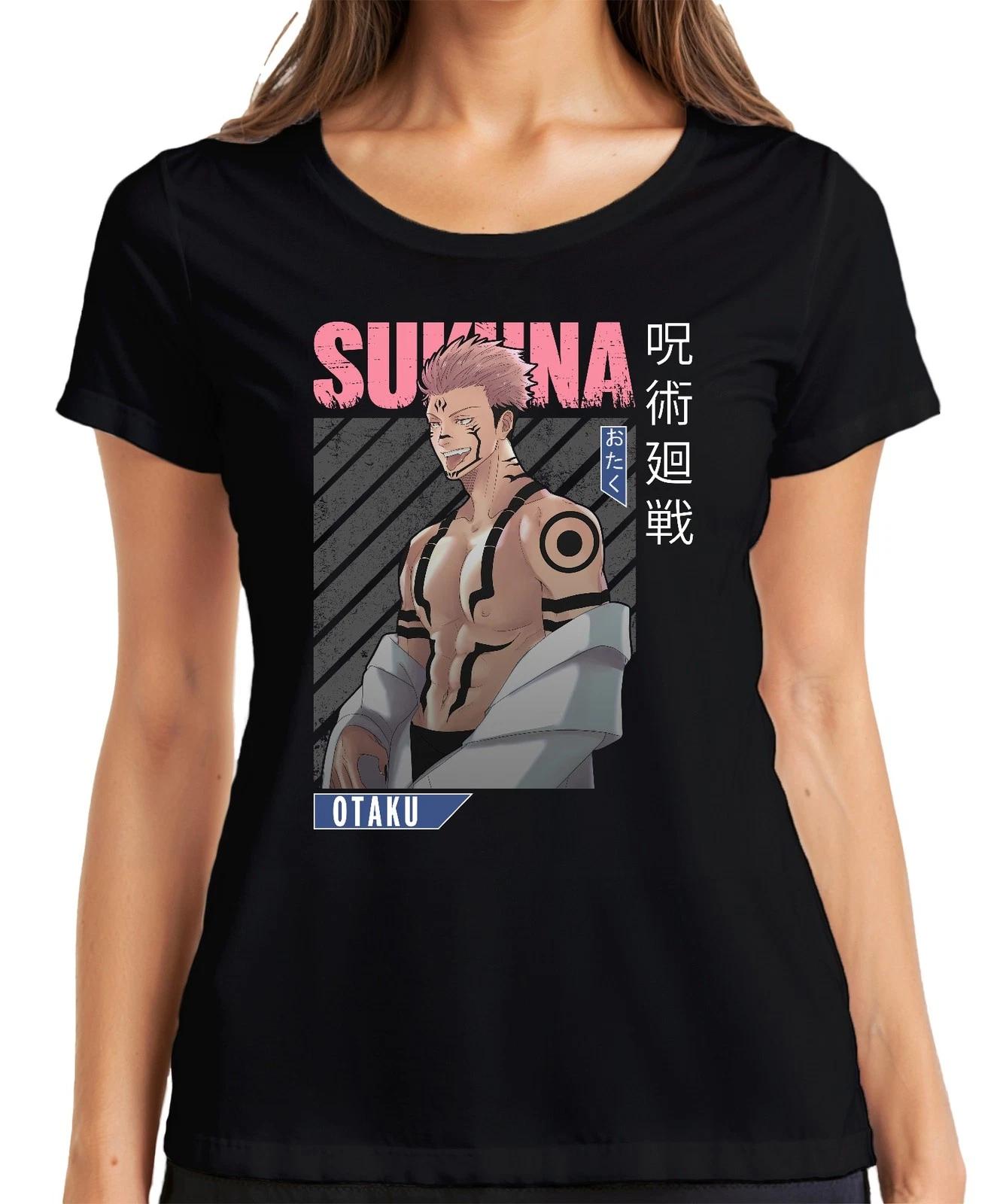 Sukuna Jujutsu Kaisen Otaku Anime Ästhetik Dämon Geschenk Vintage Damen T-Shirt XXL