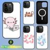 Cartoon Cute Axolotl Phone Case For iPhone 15,14,13,12,11,Plus,Pro,Max Mini Magsafe Magnetic Wireless Charging