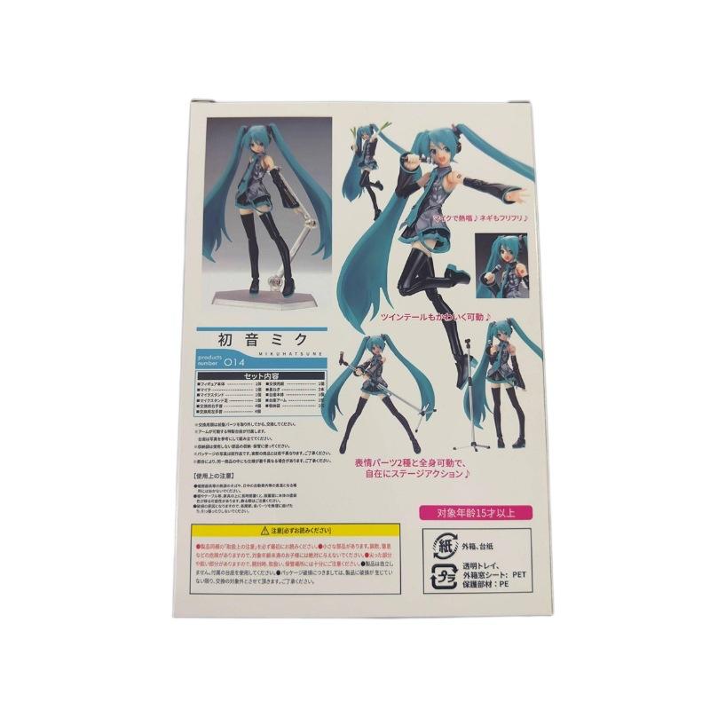 Hatsune Miku  New Anime Girl Figure Figma 014 Virtual Singer Miku Joint Movable Model Statue Toys Doll