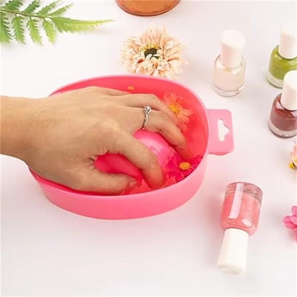 Plastic Nail Art Remover Bowl DIY Style Bath Treatment Manicure Hand Soak Bowl Remover Container Hand Wash Nail Soaking Tray