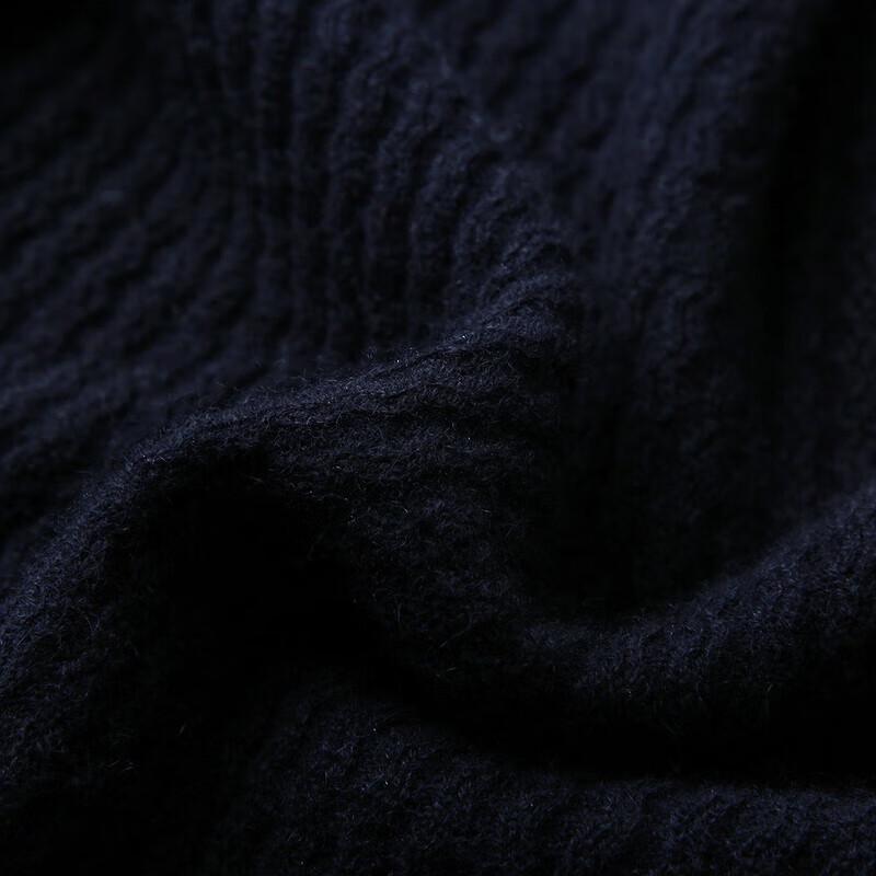 Komom Boka Women's Cashmere Semi-High Neck Sweater with V-Pattern Colorblock