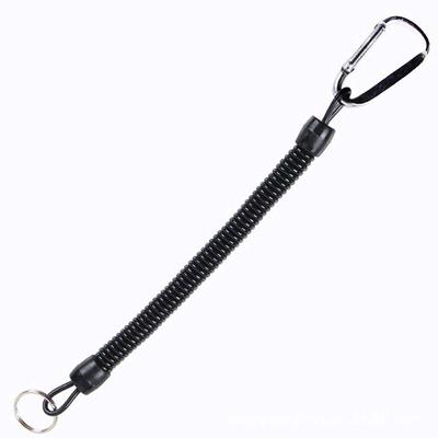 1Pc Tactical Retractable Spring Elastic Rope Portable Fishing Lanyards Outdoor Hiking Camping Carabiner Anti-Lost Phone Keychain