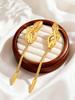 Unique Long Tassel Snake Earrings for Women Stainless Steel Serpentine Tassel Design Earrings Hip Pop Gold Plated Jewelry Gift