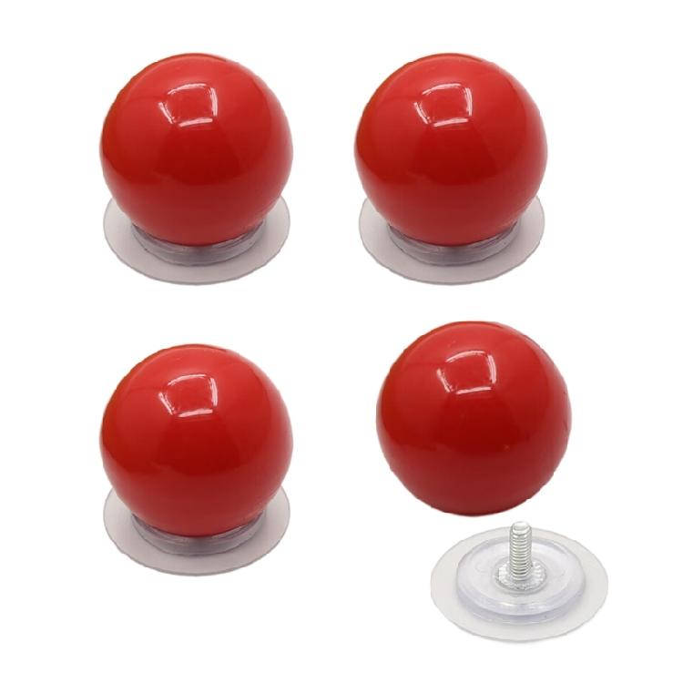 

Quick Install Auto Stick Plastic Handles Set Of 4 Furniture Pulls Round Edges Multiple Purpose Home Upgrades for Drawers червоний