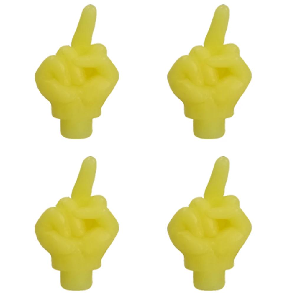 Araba Işıklı Vana Kapakları Araba Motosiklet Lastiği Su Geçirmez Toz Geçirmez Orta Parmak Vana Kapağı Araba Lastiği Göbeği Vana Sapı Işıklı Kapak