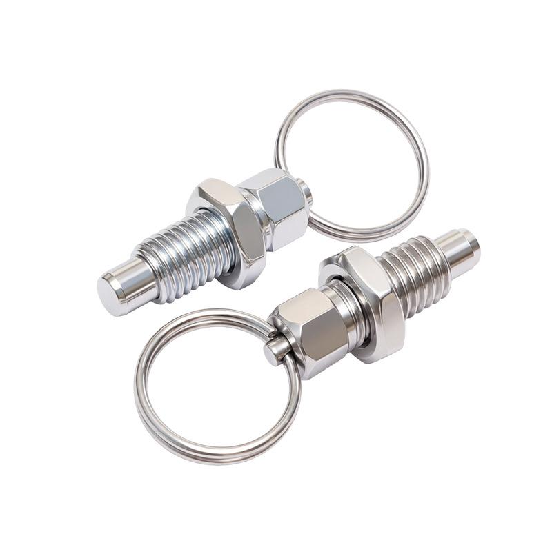 Pull Ring Knob Spring Positioning Lock Pin M6-M16, Self-Locking Set Screw