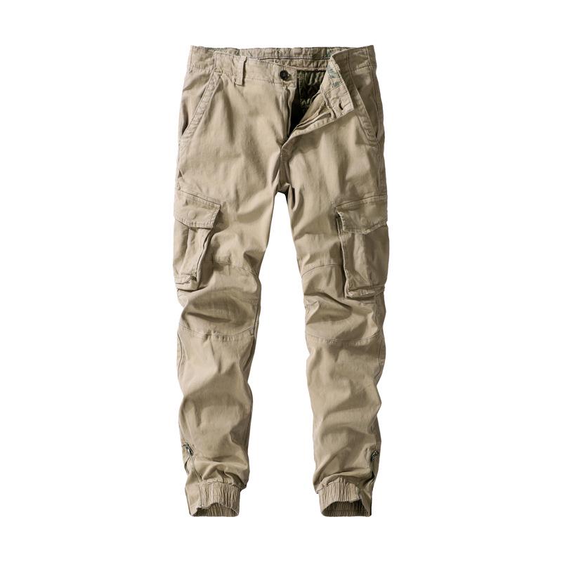 Casual Pants Thickened Multi -Pocket Overalls Cotton Trousers Men 'S