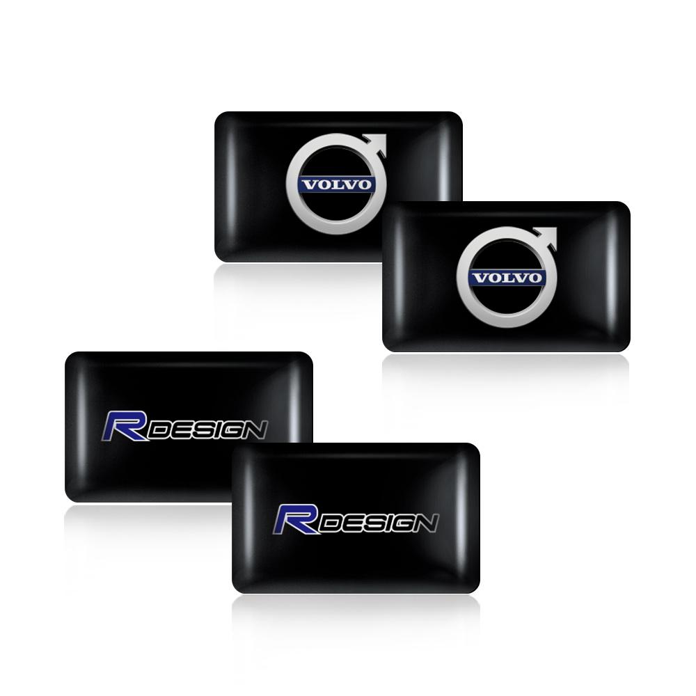 Dnfuk5 10 Pezzi Adesivi Auto 3D a Goccia per Volvo RDESIGN T6 AWD S40 S60 S90 XC40 XC60 XC90 V40 V50 V90 S80 Accessori Styling Auto