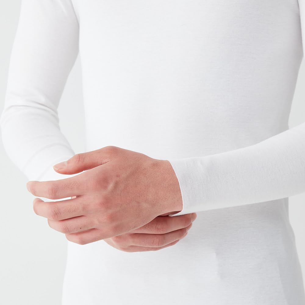 Gunze YG NEXTRA Long Sleeve Natural Made In Indoor Drying USA Size M (CUT OFF) V-Neck Shirt, Heat-Generating, Japan, Safe, Antibacterial, Cotton,