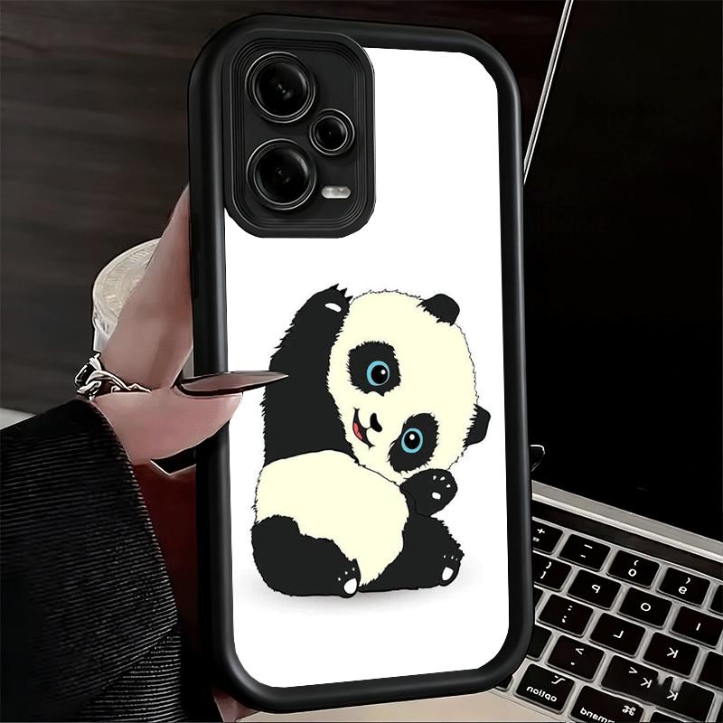Cute Cartoon Panda Soft Phone Case for Xiaomi Poco X7 X6 X5 Pro X4 Gt X3 F7 Ultra M8 M7 Redmi 15C 15 14C 13 13C 12 12C 10 10C