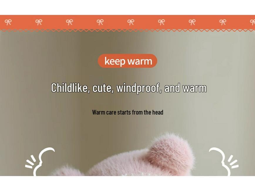 Kids' Wool Hat and Scarf Set with Ear Protection for Women and Boys - Warm, Velvet-Lined Pullover for Autumn and Winter