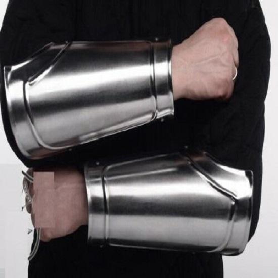 Arm Protection Pair of Steel Arm Guards Armor Lerp Crusader