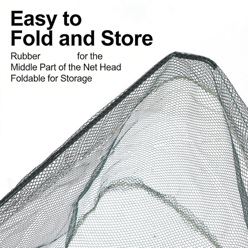 Light Weight Aluminum Collapsible Scoops Net Fishing Landing Net With Strong Nylons Webbing For Outdoor Use