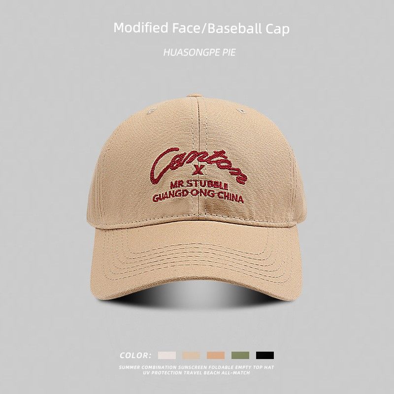 

Japanese-Style Retro Baseball Cap Female Fall and Winter Face-Looking Little Couple Fashion and Trendy Style Retro Alphabet Casual Peaked Cap Male C1960 Embroider CamX baseball cap khakis All yards