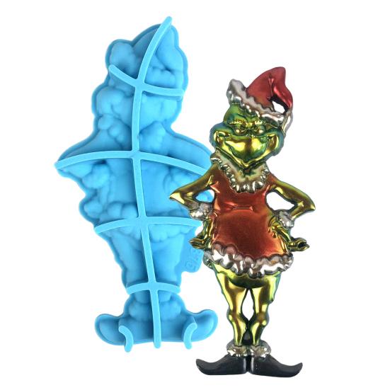 Christmas Ornament Resin Molds Silicone Casting DIY Craft Supplies for Keychain Pendant Making Glue Mold for Ornaments Amulets Pendants