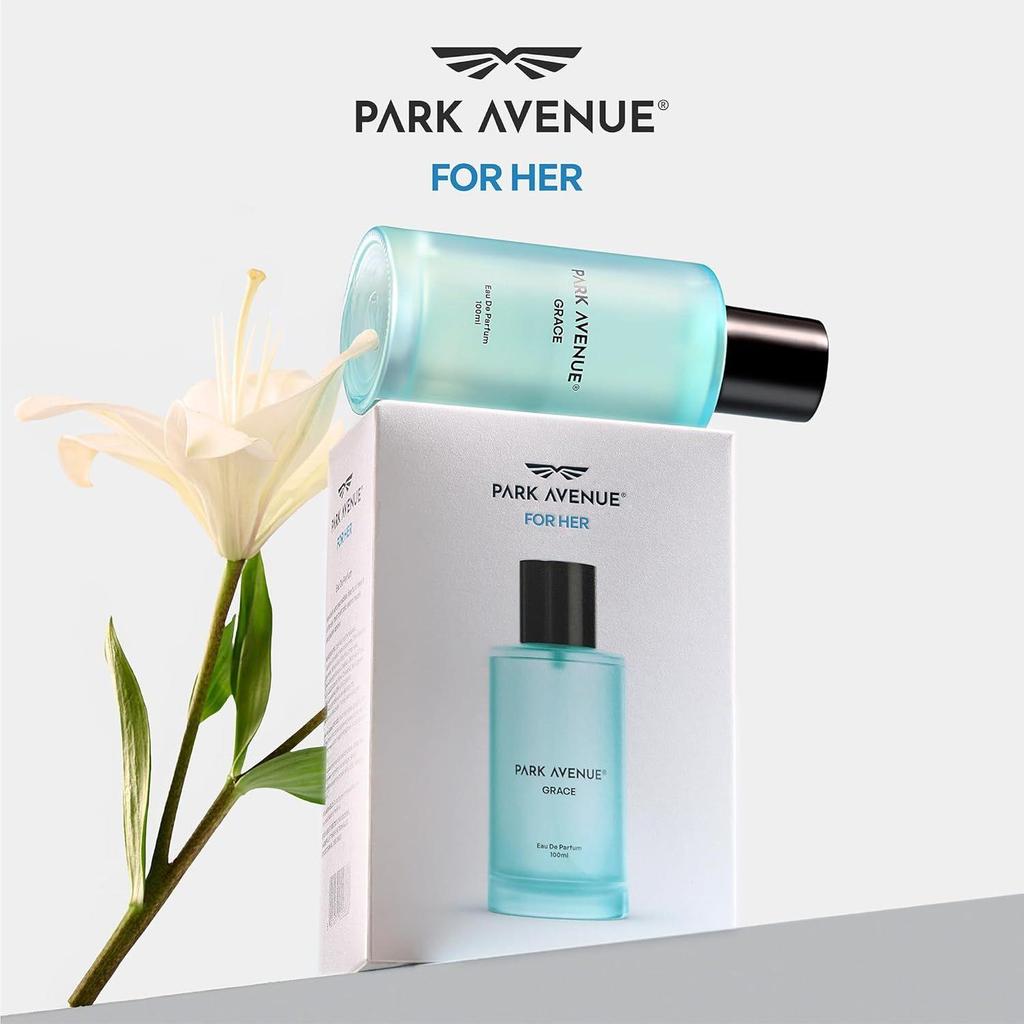 Park Avenue Grace Women EDP 100ml | Long Lasting Perfume for Woman | Pear, Pink Pepper, Jasmine & Musk Amber | Fruity & Floral Fragrance