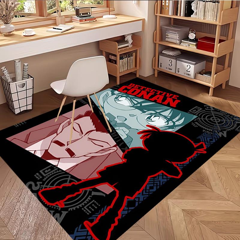Detective Conan Print Rug, Washable Floor Carpet, For Entryway Dorm Laundry Room Office Study, Home Decor Birthday Christmas Gift
