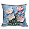 Neuer dreidimensionaler blauer floraler Kissenbezug Heim Wohnzimmer Sofa Kissenbezug
