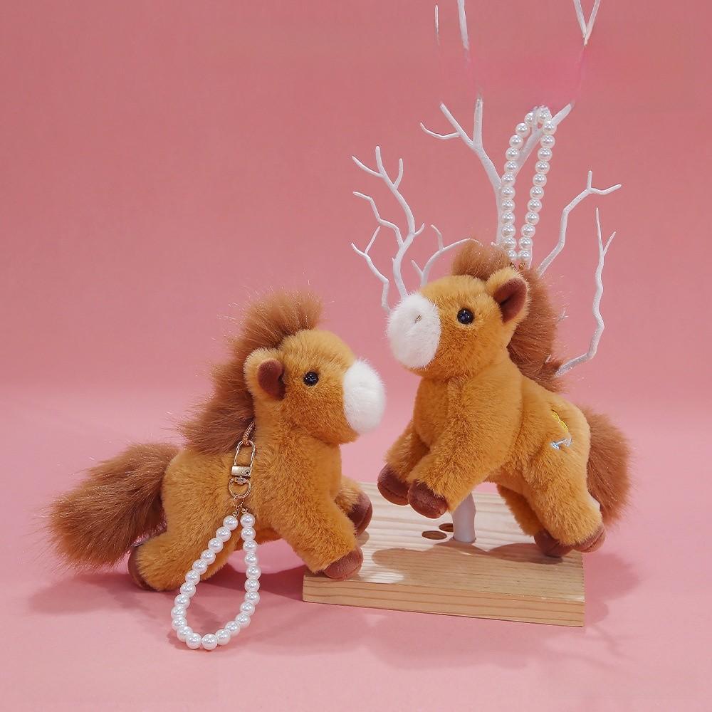 Plush Pony Keychain With Soft Polyester Fleece For Kids Gift And Bag Decor
