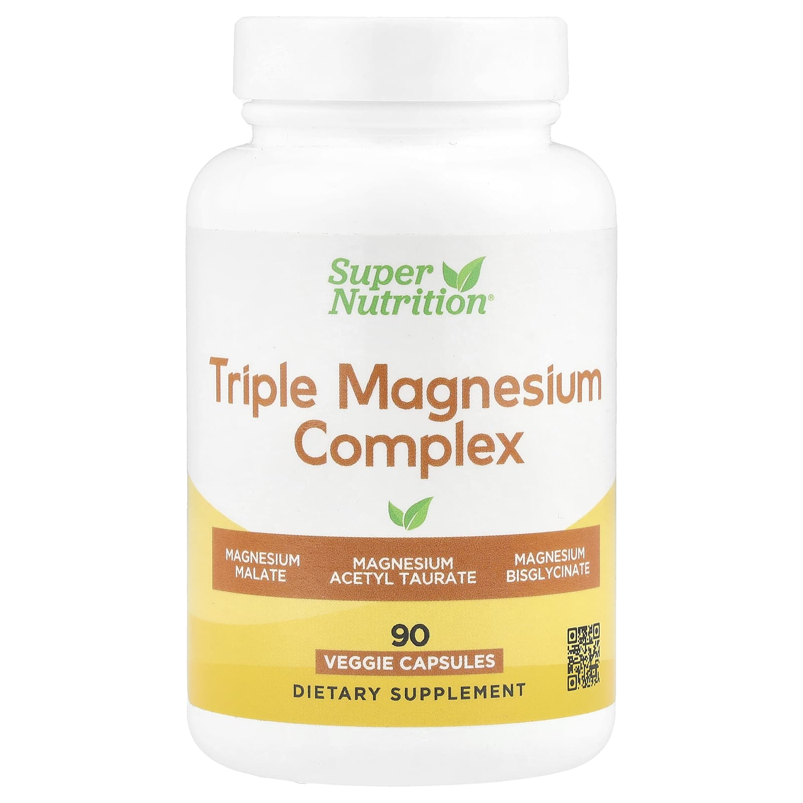 

Super Nutrition, потрійний магнієвий комплекс, 90 овочевих капсул